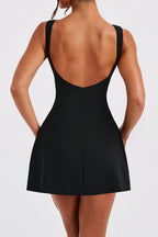 Alana Mini Dress - Black Flowering Girl