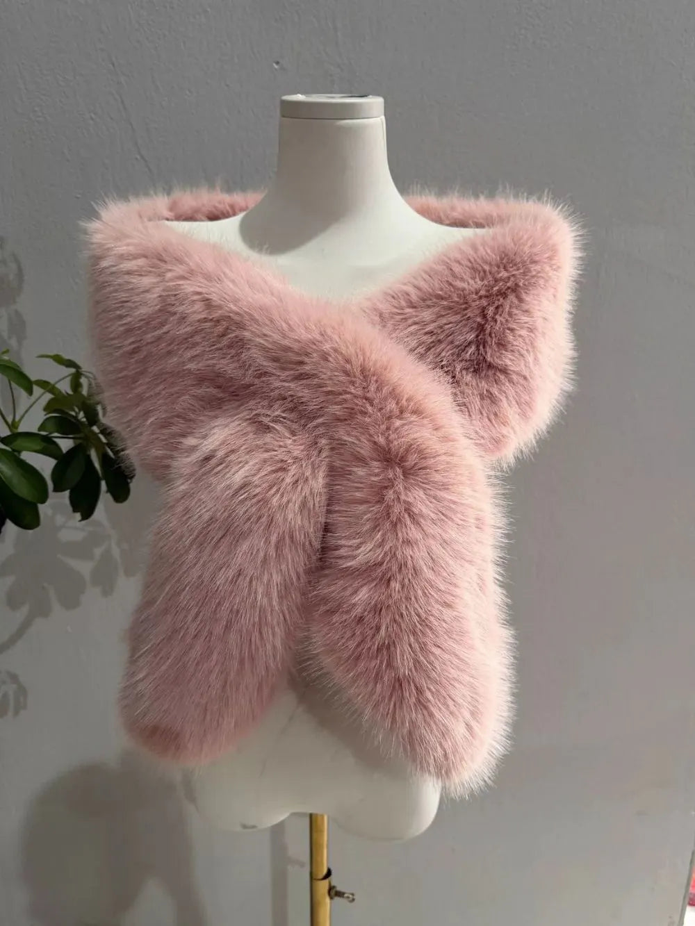 Micha Faux Mink Shawl Flowering Girl