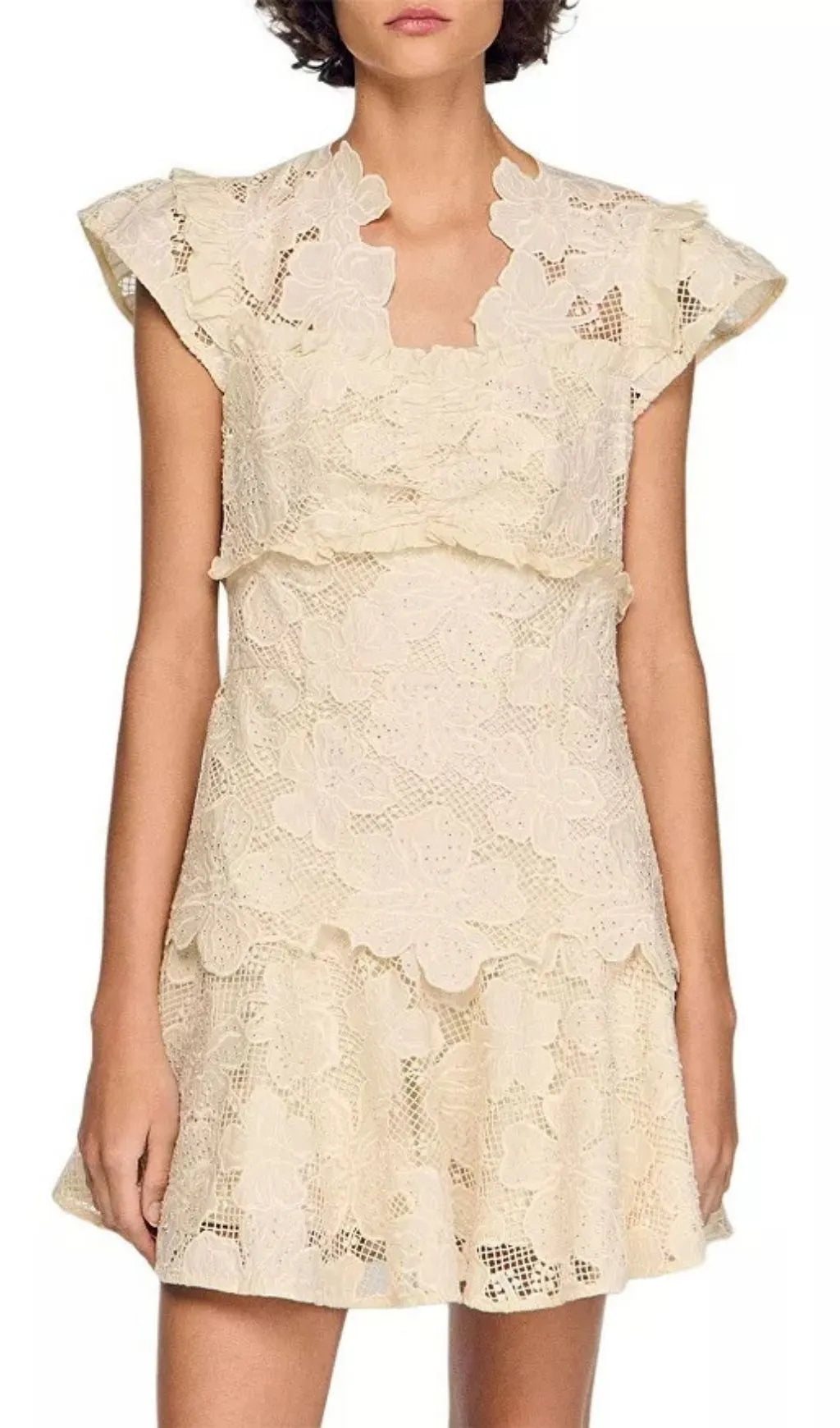 Lyrella Guipure Mini Dress Flowering Girl