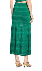 Decorative Knit Maxi Skirt Flowering Girl