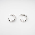 Léa Silver Tone Crystal Embellished Earrings Flowering Girl