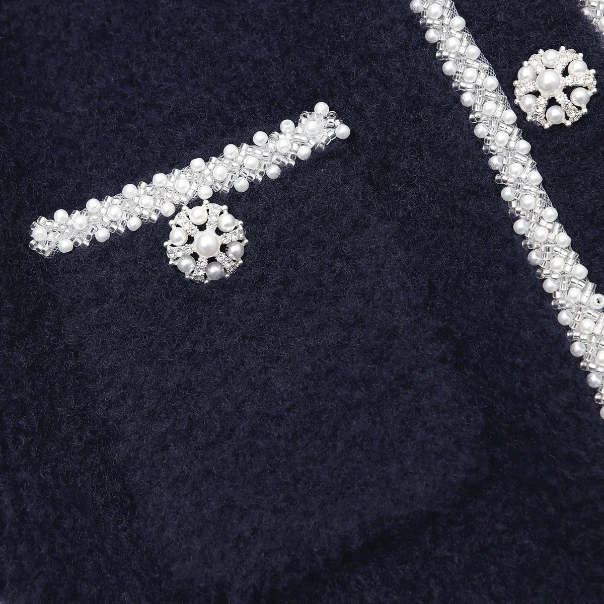 Navy Soft Knit Bow Cardigan Flowering Girl