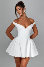 Marla Mini Dress - Ivory Flowering Girl