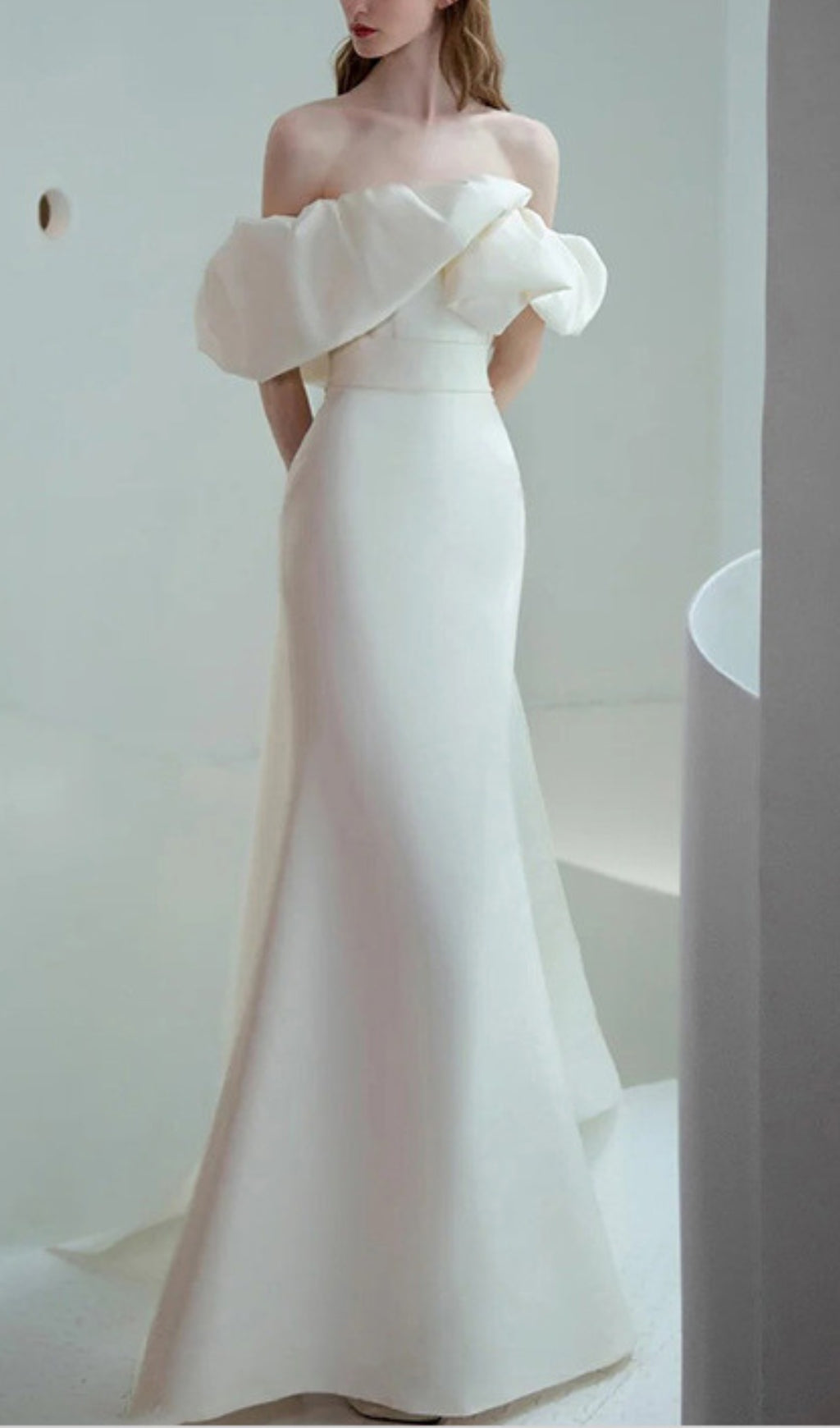 Avianna White One Shoulder Wedding Dress Flowering Girl