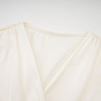 Nouria White Faux-Flower Twist Cropped Top Flowering Girl