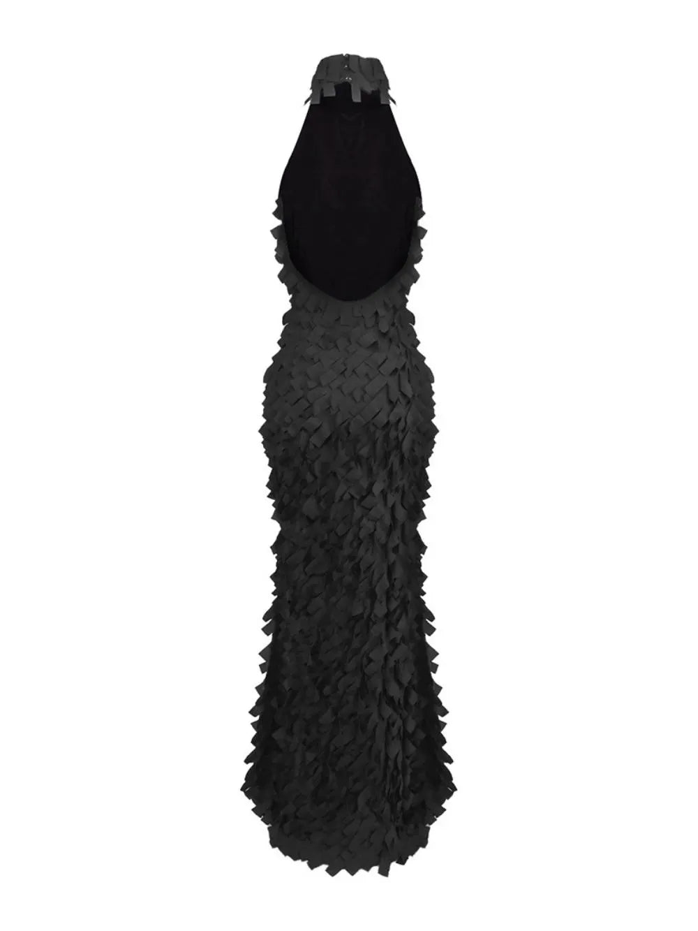 Melba Black Halter Maxi Dress Flowering Girl