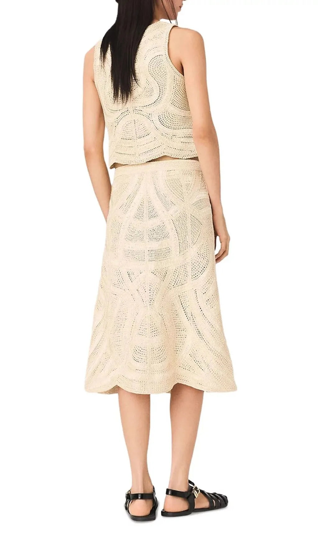 Jight Crochet Midi Skirt Flowering Girl