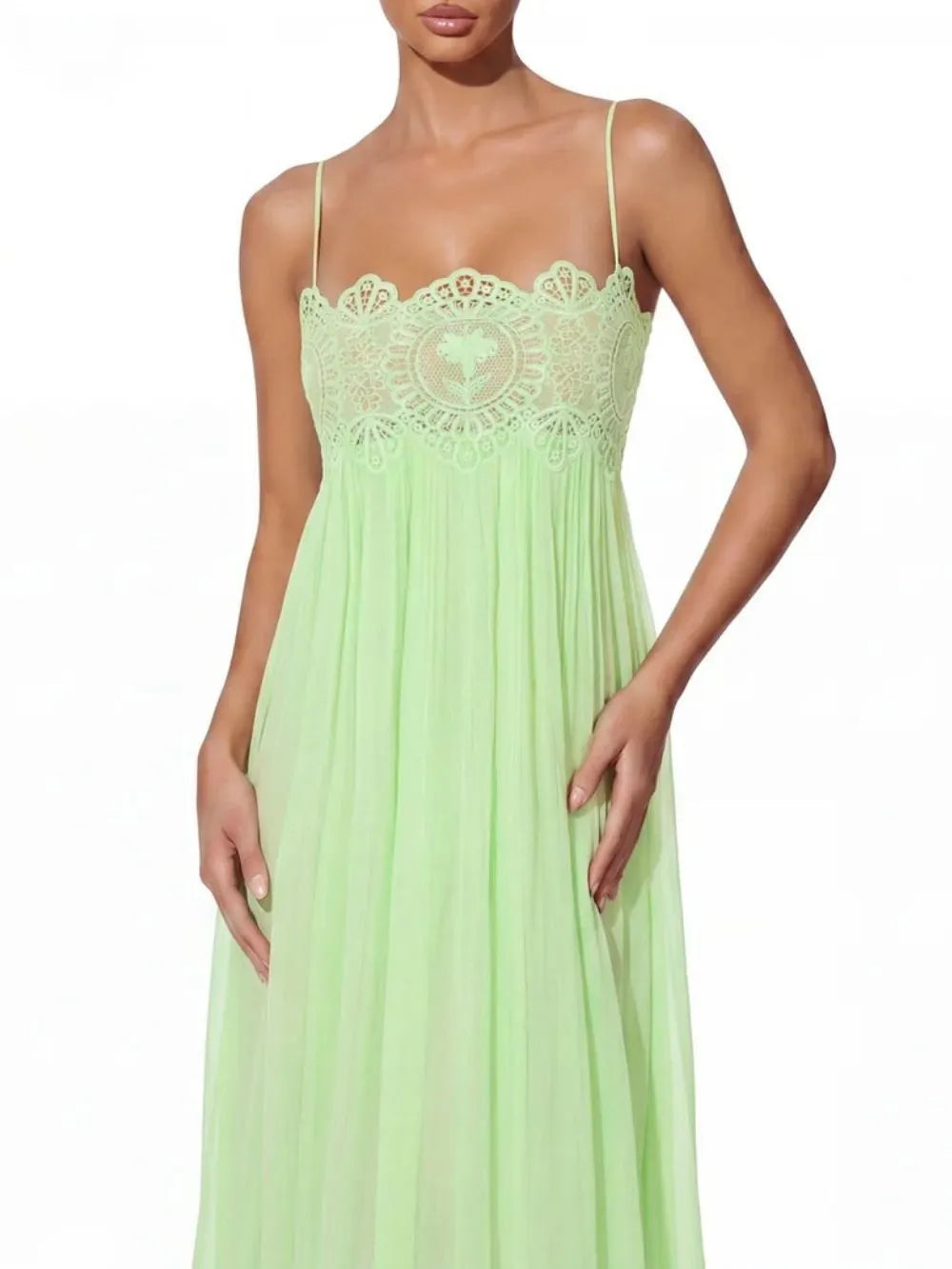 Hyquorin Spaghetti Maxi Dress Flowering Girl