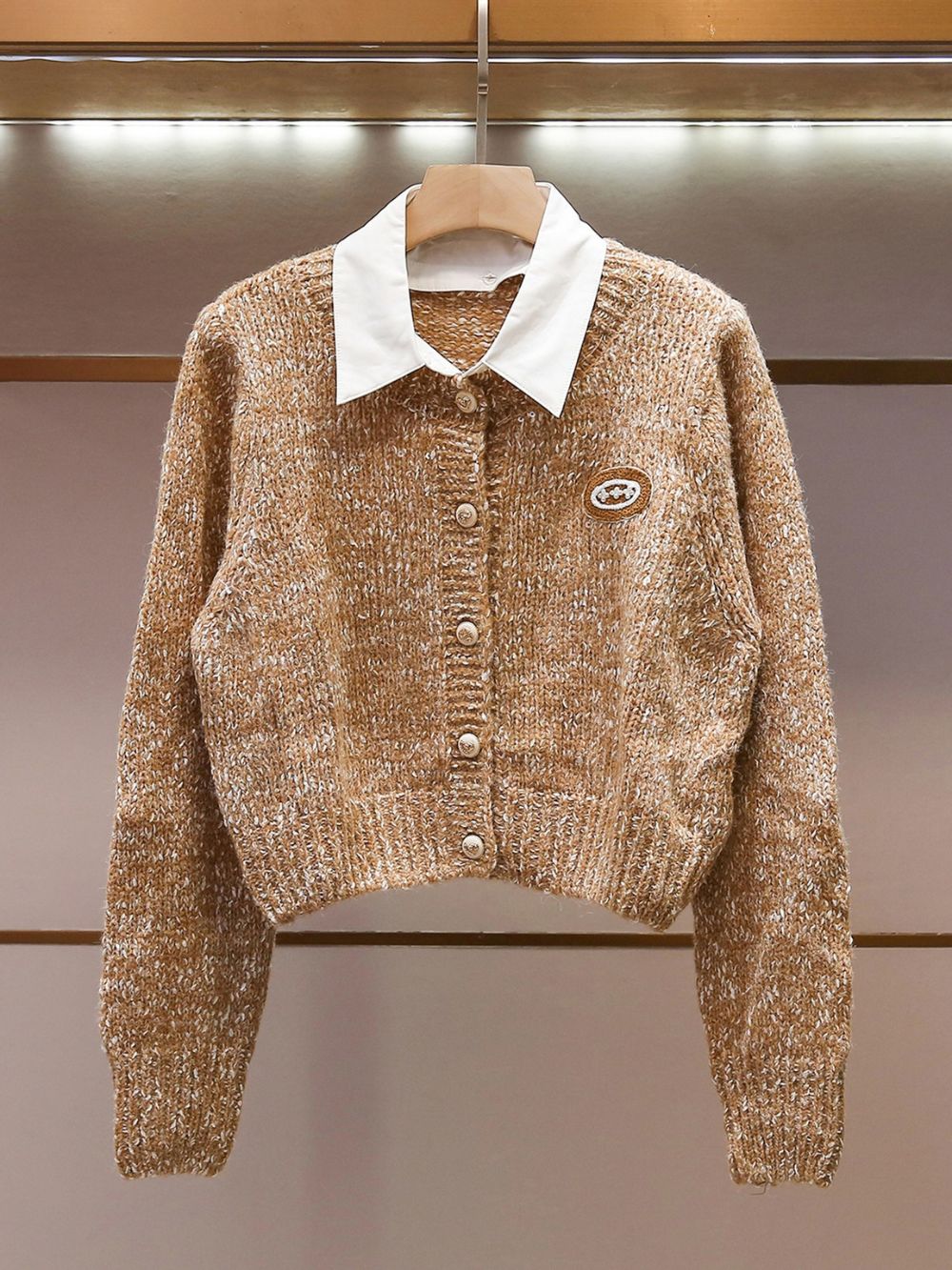 Mindel Caramel Cardigan Flowering Girl