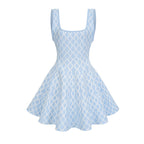 Hélène Patterned-Jacquard Sleeveless Mini Dress Flowering Girl