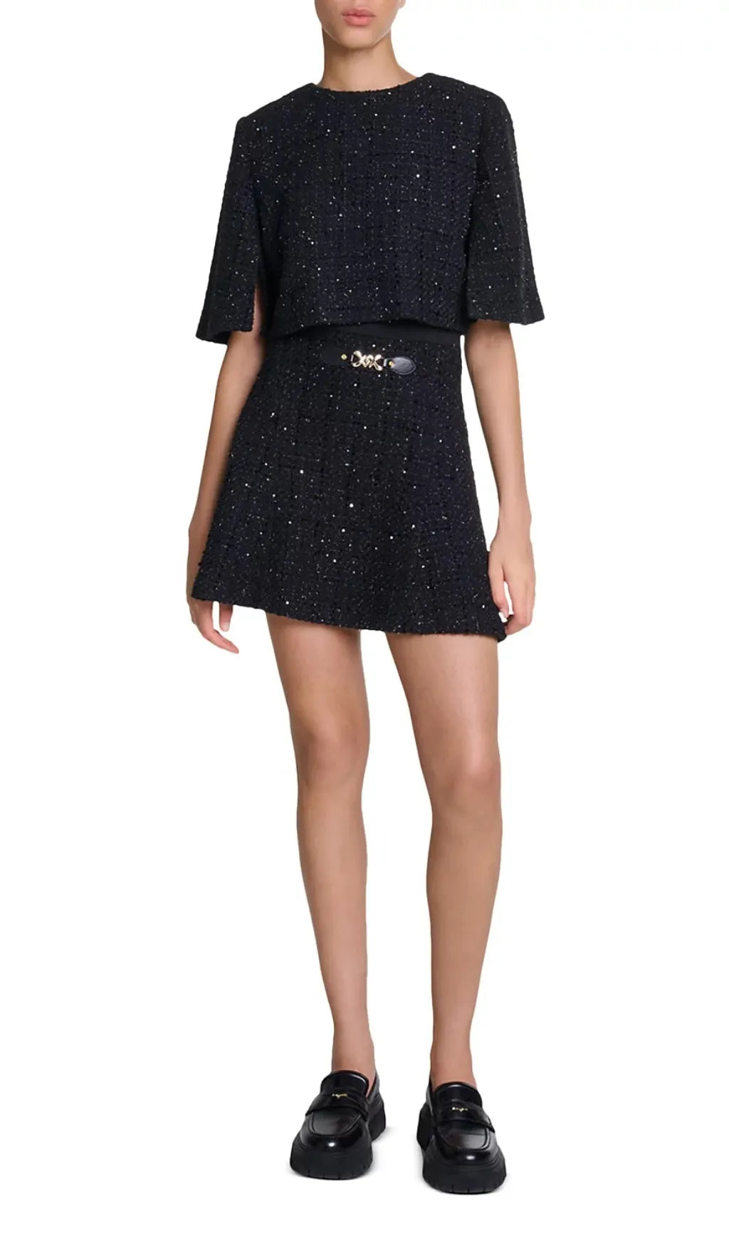 Ridosa Tweed Layered Dress Flowering Girl