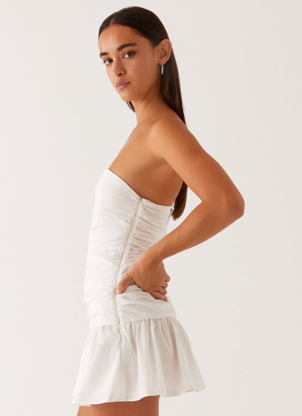 Carmel Mini Dress - White Flowering Girl