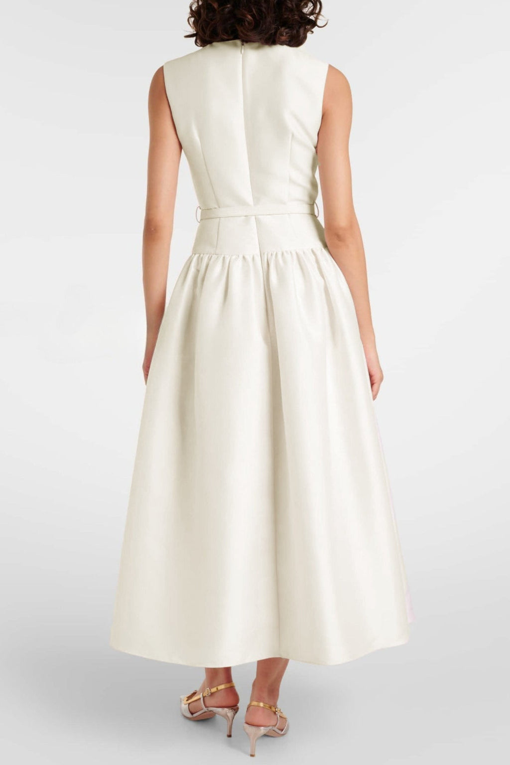 Jocelyn Bowknot-Side Bandage Strapless Maxi Dress In Apricot Flowering Girl