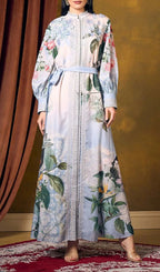 Inna Flower Printed Long Sleeve Maxi Dress Flowering Girl