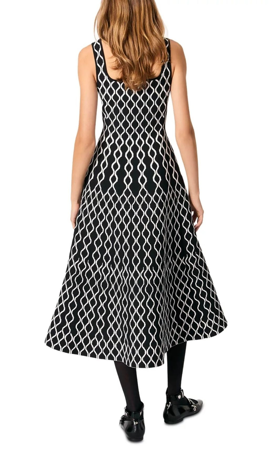 Jacquard Knit Midi Dress Flowering Girl