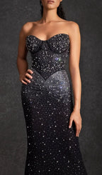 Janny Strapless Diamond Maxi Dress Flowering Girl