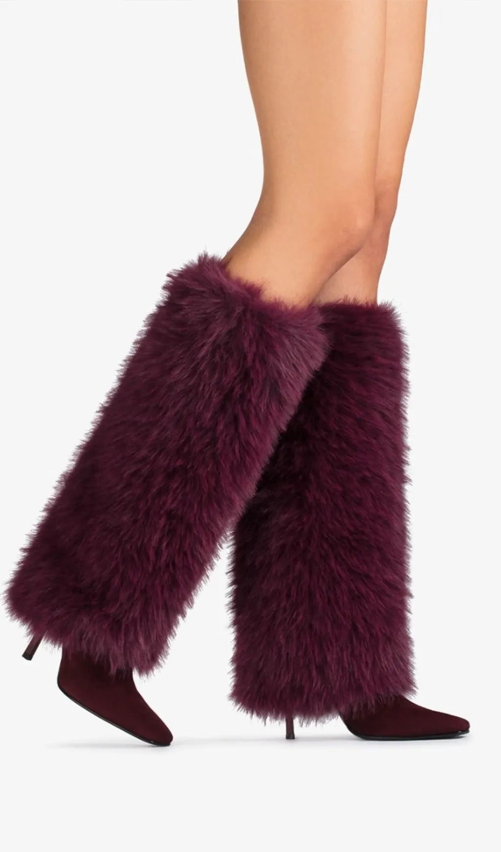 Kassi Burgundy Faux Fur Boots Flowering Girl