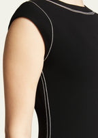 EMBROIDERED CAP SLEEVE SHIFT DRESS Flowering Girl