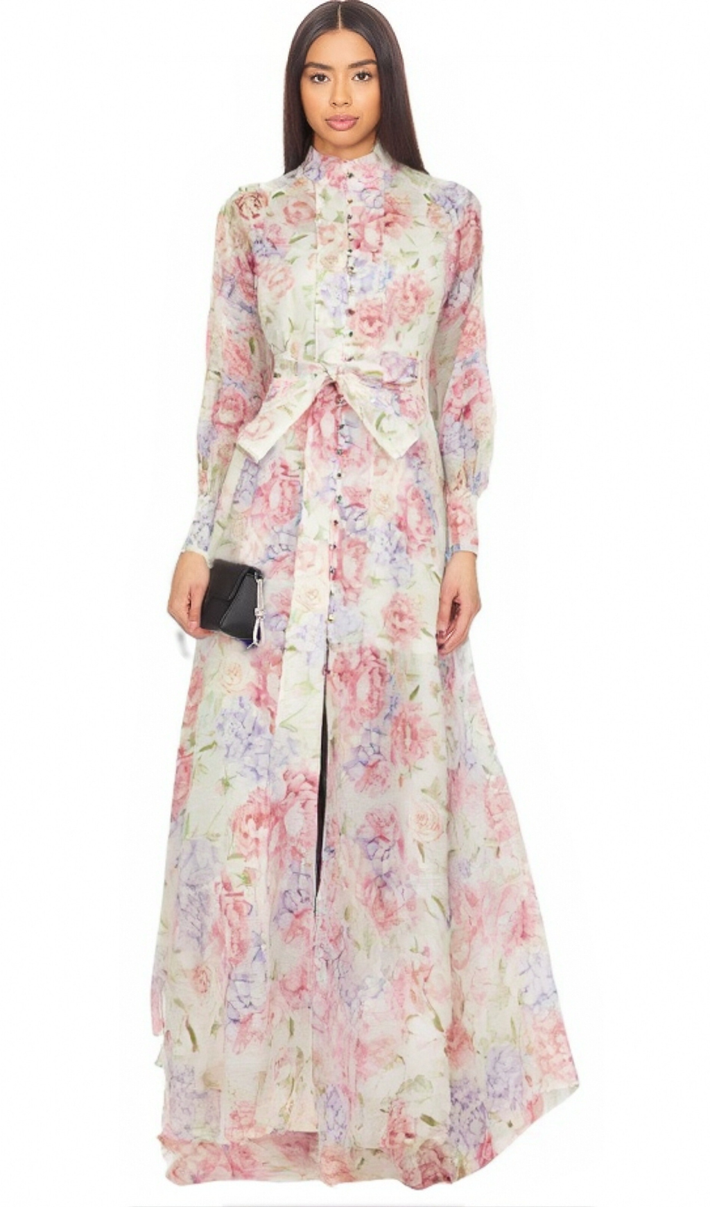 Éliane floral-print flared midi dress Flowering Girl