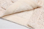 Sequin Knit v-Neck Cardigan In Beige Flowering Girl