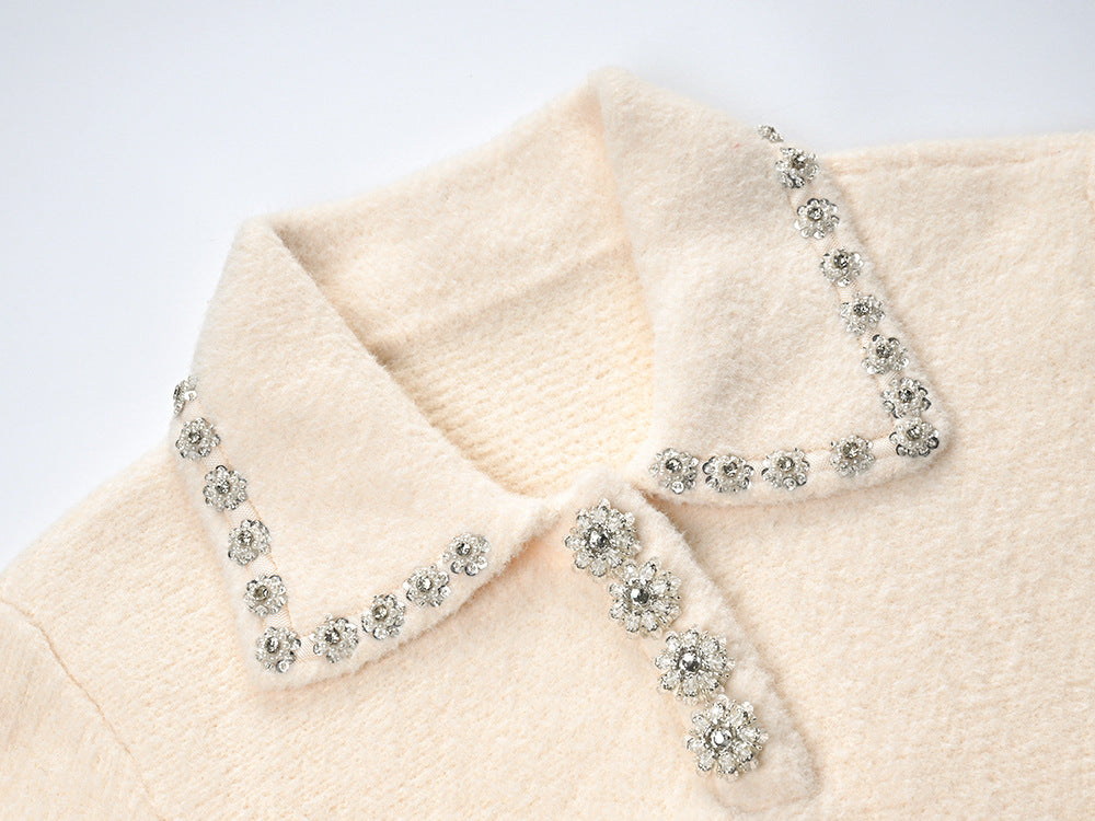 Arantxa Cream Soft Knit Mini Dress Flowering Girl
