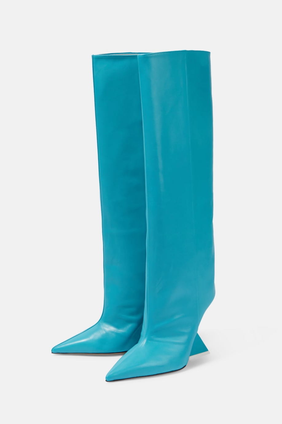 Astrid Heterotypic Knee-high Boots - Blue Flowering Girl