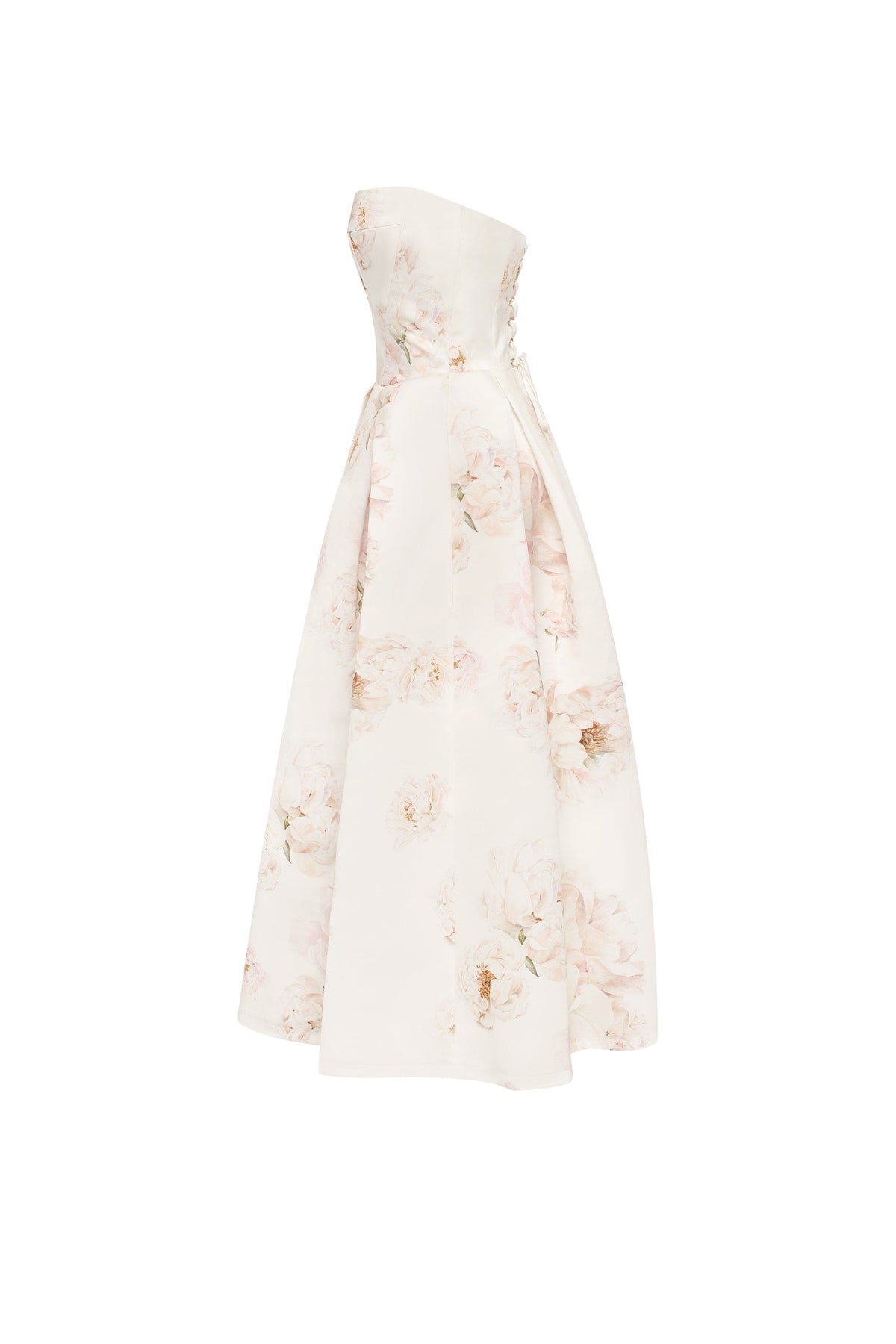 Pink Peony Corset Midi Dress, Garden Of Eden Flowering Girl