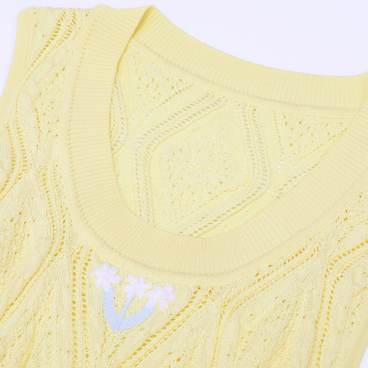 Madelynn Yellow Sleeveless Knit Midi Dress Flowering Girl