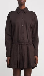 Layered Mini Shirt Dress Flowering Girl