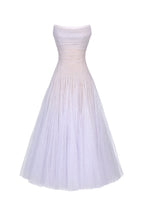 Violet Draped Lace Midi Dress Flowering Girl