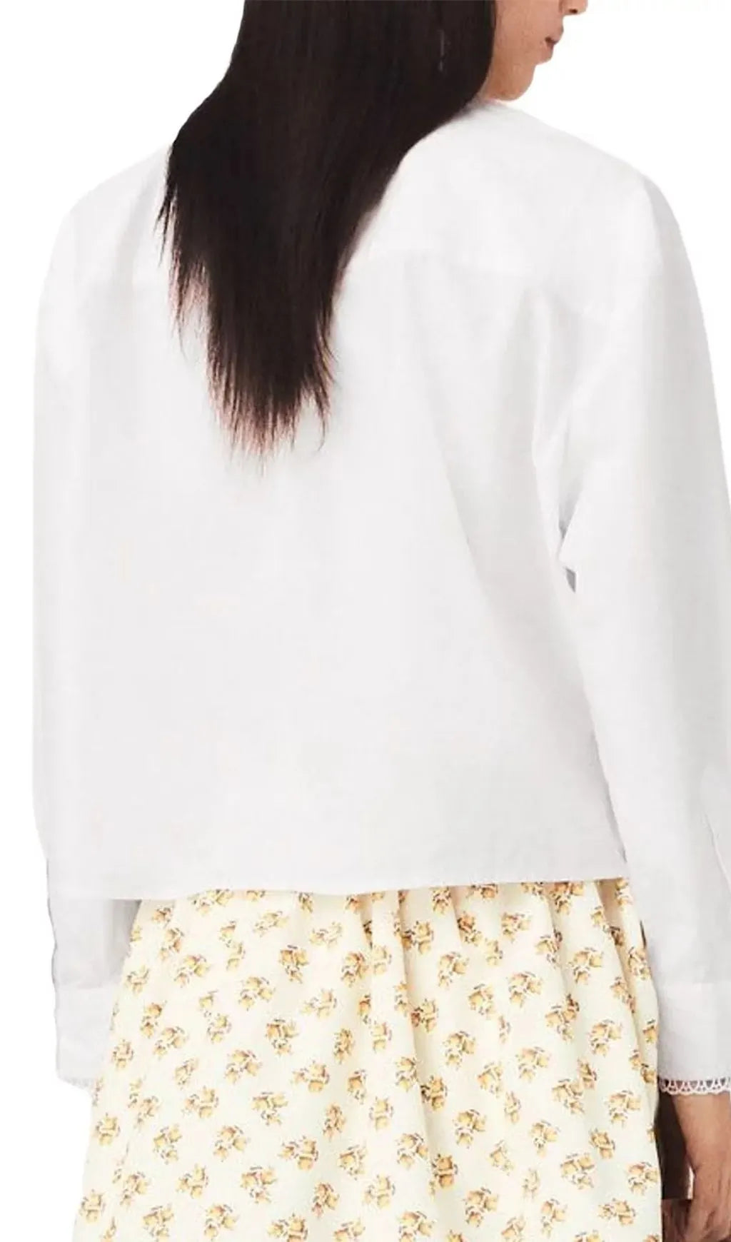Printed Rickrack Trim Skirt Flowering Girl