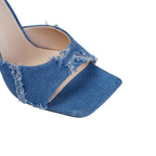 Kyree Denim Heels Flowering Girl