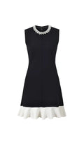 Ernie Black Bead Mini Dress Flowering Girl
