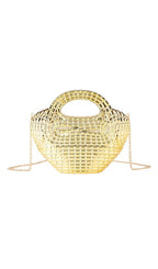 Raxelyn Gold Sculpted Grid Bag Flowering Girl