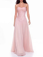 Neskor Halterneck Lace Maxi Dress Flowering Girl