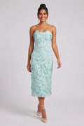 Mint Green Lace Column Dress Flowering Girl
