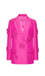 Acedia Pink Three Dimensional Floral Suit Flowering Girl
