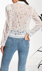 Danesha Long Sleeve Lace Top Flowering Girl