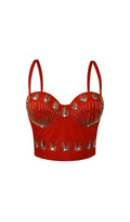 Karley Beaded Crop Top Flowering Girl