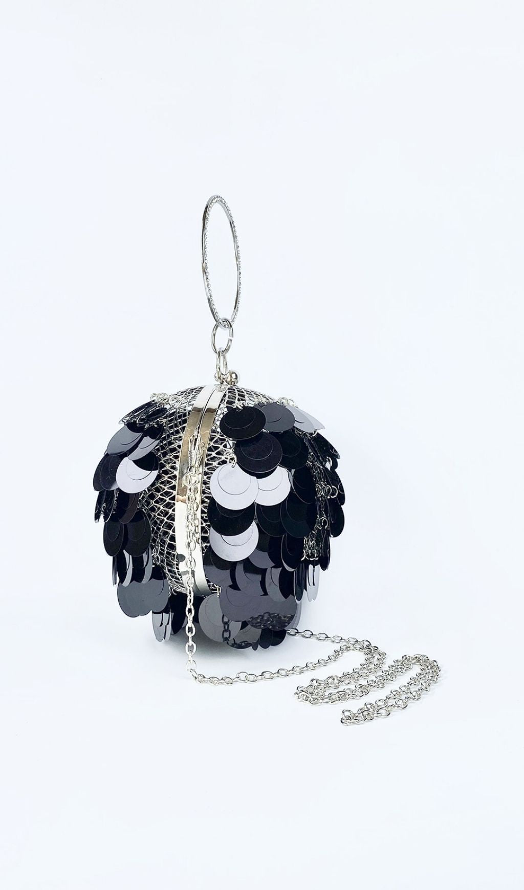Adaiba Black Ball Sequin Bag Flowering Girl
