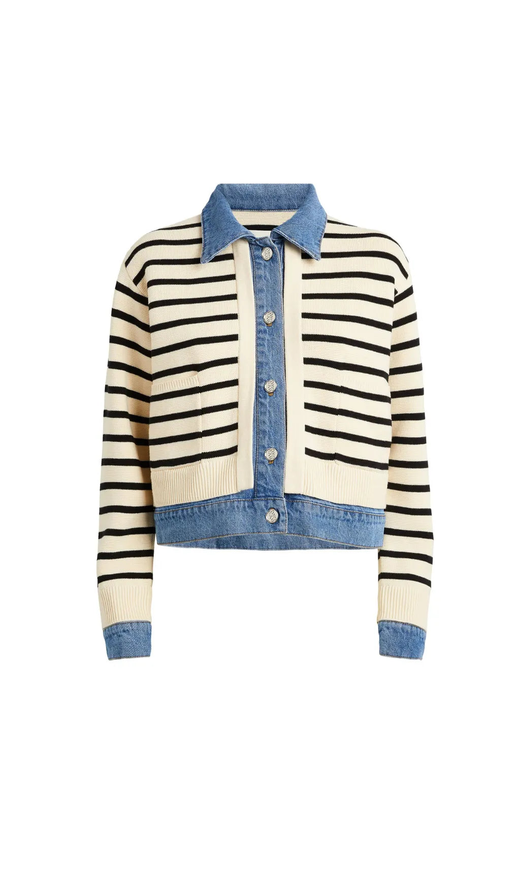 LAYERED LOOK STRIPED CARDIGAN Flowering Girl
