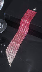 Danna Pink Rhinestone Bracelet Flowering Girl
