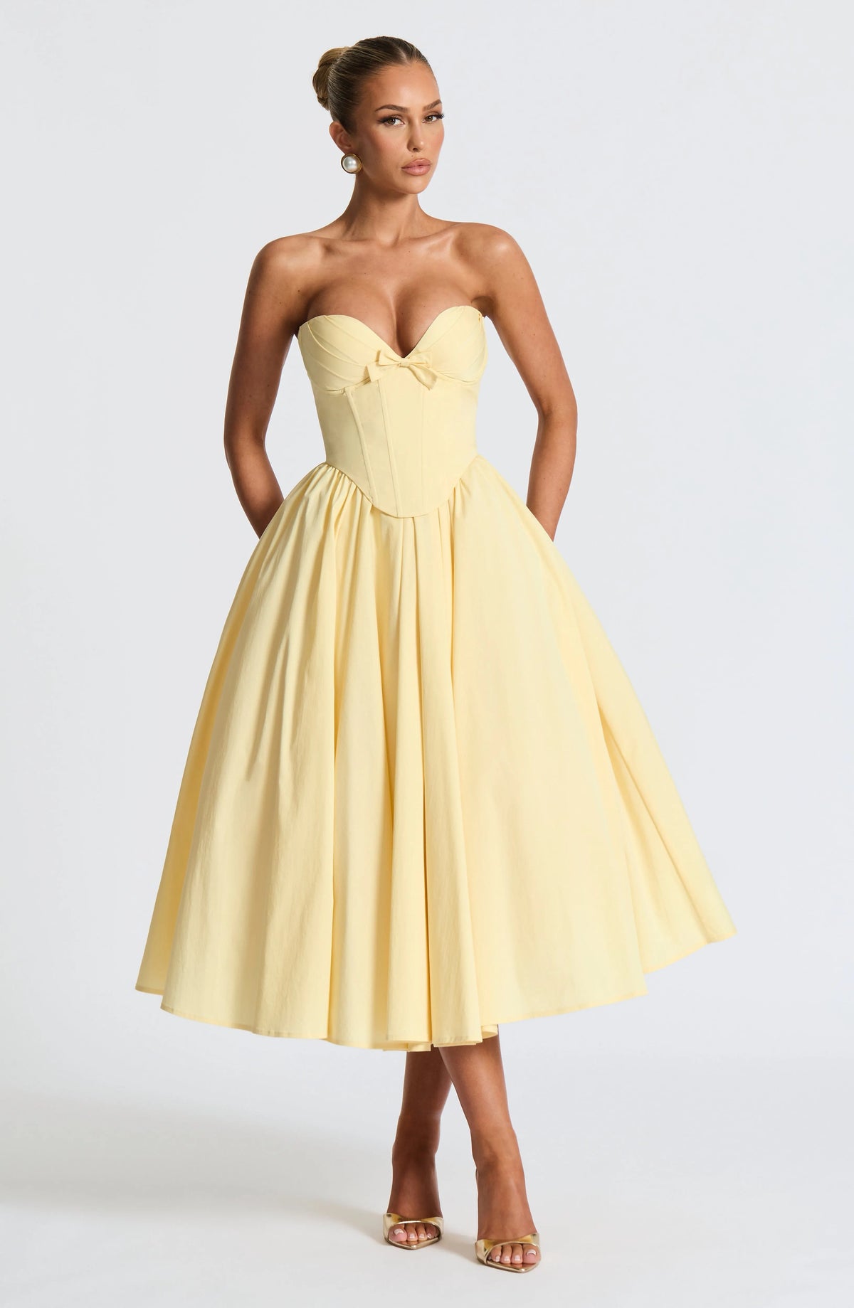 Prim Midi Dress - Lemon Flowering Girl