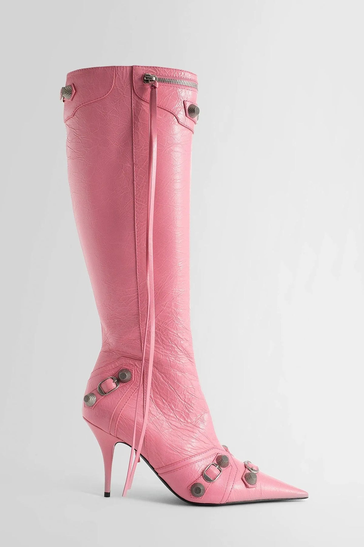 Shilia Zip Knee-high Boots - Pink Flowering Girl