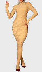 BELEN NUDE RHINESTONE THREE PIECE SET Flowering Girl