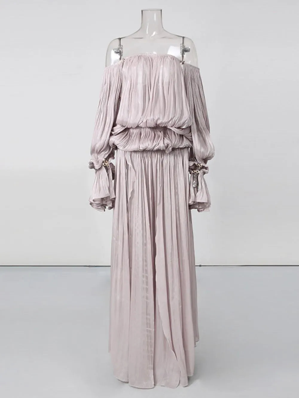 Salyxen Off Shoulder Split Maxi Dress Flowering Girl