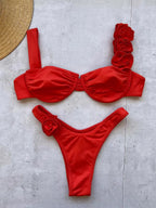 3D Three-Dimensional Flower Split Bikini Flowering Girl
