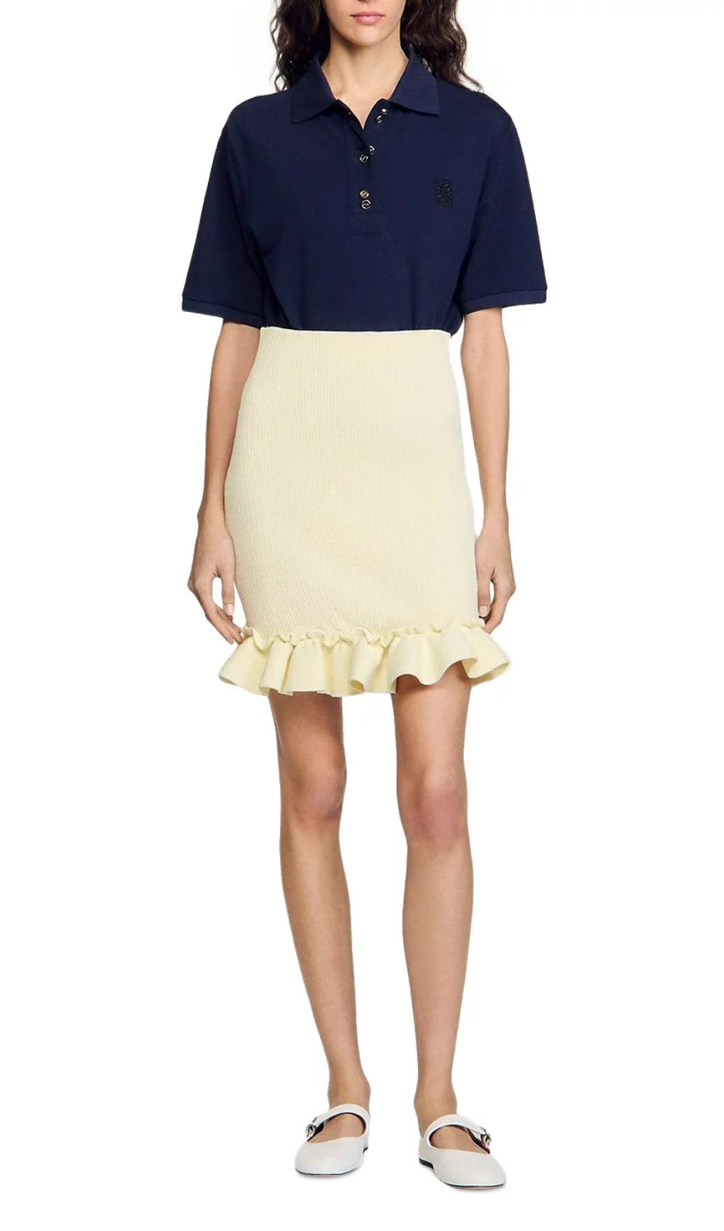 Knit Ruffle Skirt Flowering Girl