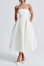 Saoirse Midi Dress - Ivory Flowering Girl