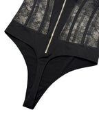 Meri Black Lace Bodysuit Flowering Girl